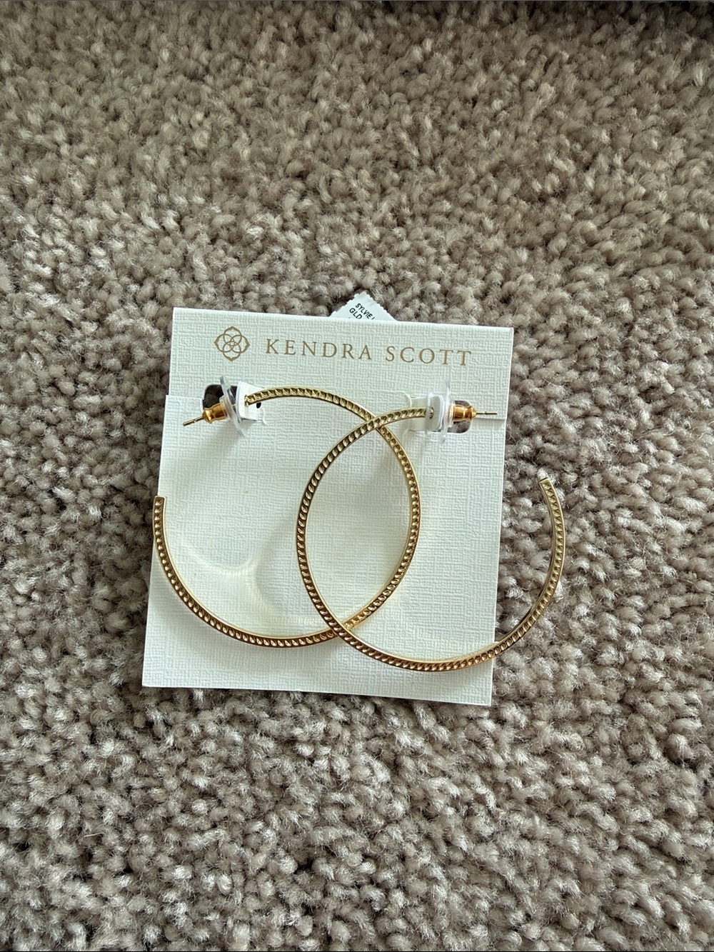 Kendra Scott Sylvie Gold Beaded-Edge Hoop Earrings